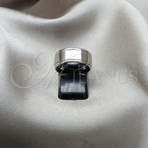 Anillo de Hombre 01.63.0695.07 Acero Inoxidable, Pulido Negro, Tono Plateado (Size 7)