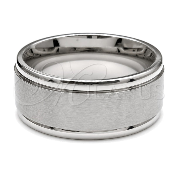 Anillo de Hombre 01.63.0695.07 Acero Inoxidable, Pulido Negro, Tono Plateado (Size 7)