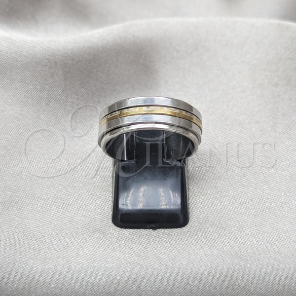 Anillo de Hombre 01.63.0716.08 Acero Inoxidable, Diseño de Duplo, Pulido, Dos Tonos (Size 8)