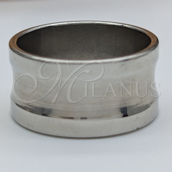 Anillo de Hombre 01.63.0723.07 Acero Inoxidable, Pulido Negro, Tono Plateado (Size 7)