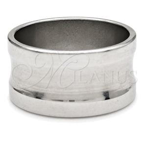 Anillo de Hombre 01.63.0723.07 Acero Inoxidable, Pulido Negro, Tono Plateado (Size 7)