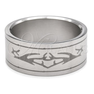 Anillo de Hombre 01.63.0725.07 Acero Inoxidable, Cepillado Negro, Tono Plateado (Size 7)