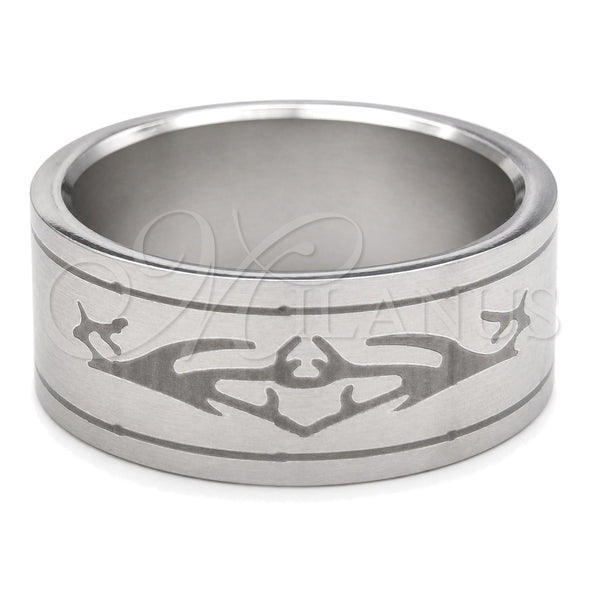 Anillo de Hombre 01.63.0725.07 Acero Inoxidable, Cepillado Negro, Tono Plateado (Size 7)