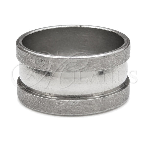 Anillo de Hombre 01.63.0726.06 Acero Inoxidable, Cepillado Negro, Tono Plateado (Size 6)
