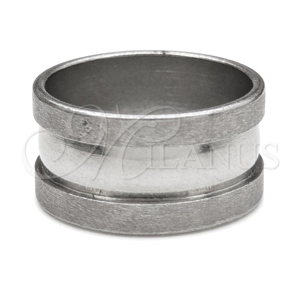 Anillo de Hombre 01.63.0726.06 Acero Inoxidable, Cepillado Negro, Tono Plateado (Size 6)