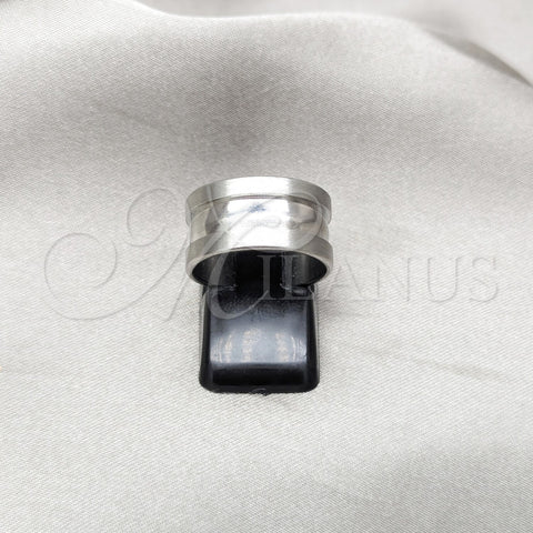 Anillo de Hombre 01.63.0726.06 Acero Inoxidable, Cepillado Negro, Tono Plateado (Size 6)