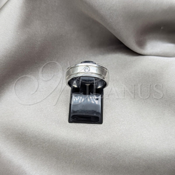 Anillo de Hombre 01.63.0727.07 Acero Inoxidable, con Blanca Cristal, Pulido, Tono Plateado (Size 7)