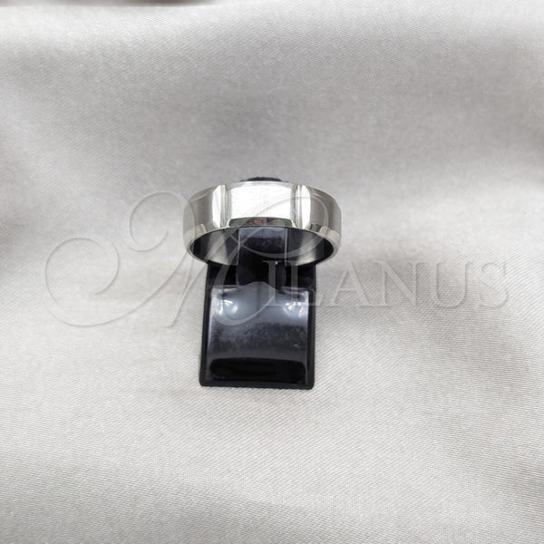 Anillo de Hombre 01.63.0730.08 Acero Inoxidable, Cepillado, Tono Plateado (Size 8)