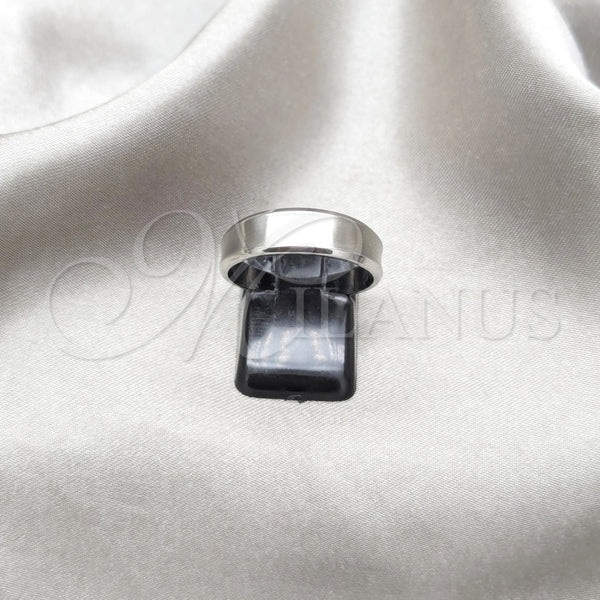 Anillo de Hombre 01.63.0734.08 Acero Inoxidable, Diseño de Duplo y Cruz, Mate, Tono Plateado (Size 8)