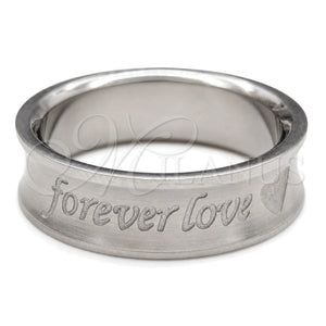 Anillo de Hombre 01.63.0738.07 Acero Inoxidable, Diseño de Amor y Corazón, Pulido, Tono Plateado (Size 7)