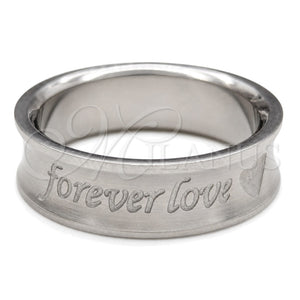 Anillo de Hombre 01.63.0738.07 Acero Inoxidable, Diseño de Amor y Corazón, Pulido, Tono Plateado (Size 7)