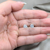 Arete Dormilona 02.63.2851 Acero Inoxidable, con Blanca Zirconia Cubica, Mate, Tono Plateado