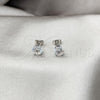 Arete Dormilona 02.63.2852 Acero Inoxidable, con Blanca Zirconia Cubica, Mate, Tono Plateado