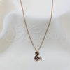 Collares con Dije 04.63.1432.18 Acero Inoxidable, Diseño de Osito, Pulido, Tono Rosado (01 MM Thickness, 18 Inches Length)