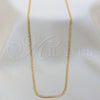 Gargantilla Basica 04.32.0569.18 Oro Laminado, Diseño de Cubana Pave, Pulido, Tono Dorado (03 MM Thickness, 18 Inches Length)
