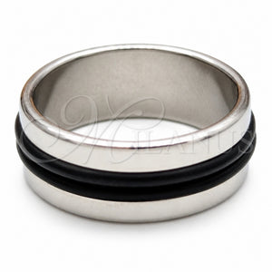 Anillo de Hombre 01.63.0743.08 Acero Inoxidable, Pulido, Tono Plateado (Size 8)