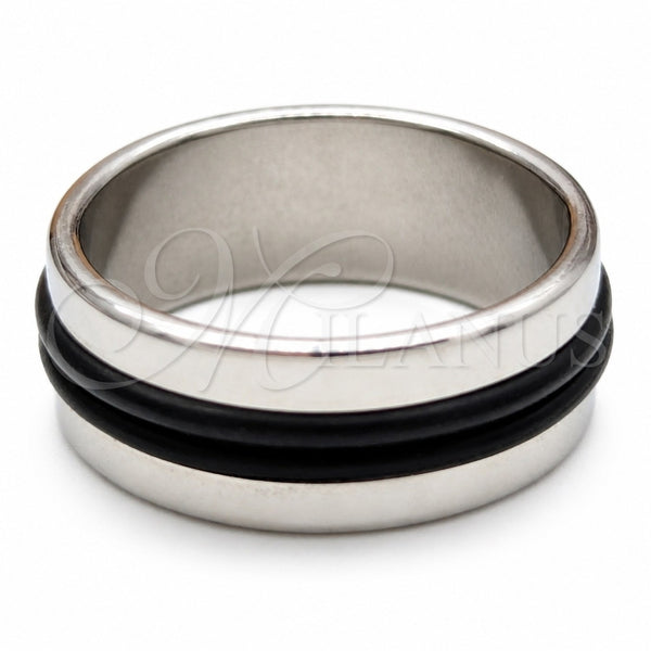 Anillo de Hombre 01.63.0743.08 Acero Inoxidable, Pulido, Tono Plateado (Size 8)