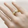 Anillo Elegante 01.341.0167 Oro Laminado, Diseño de Concha y Estrella, Pulido, Tono Dorado (One size fits all)