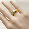 Anillo Elegante 01.341.0168 Oro Laminado, Diseño de Concha y Estrella, Pulido, Tono Dorado (One size fits all)