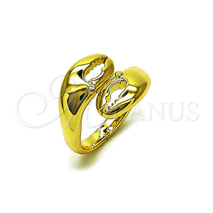 Anillo Elegante 01.341.0169 Oro Laminado, Diseño de Concha, Pulido, Tono Dorado (One size fits all)