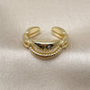Anillo Elegante 01.341.0170 Oro Laminado, Diseño de Concha, Pulido, Tono Dorado (Talla Unica)