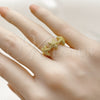 Anillo Elegante 01.341.0172 Oro Laminado, Diseño de Estrella, Mate, Tono Dorado (One size fits all)