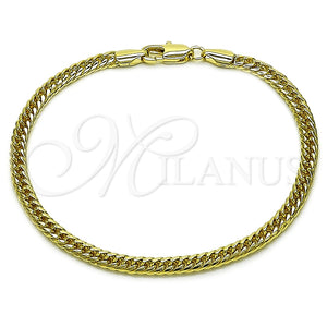 Pulsera Básica 03.213.0299.07 Oro Laminado, Pulido, Tono Dorado (Grosor 04 MM, 8 Pulgadas de Largo)
