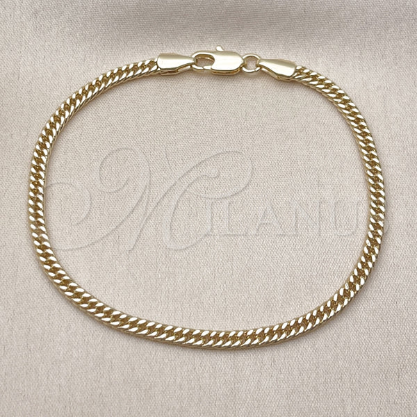 Pulsera Básica 03.213.0297.07 Oro Laminado, Pulido, Tono Dorado (03 MM Thickness, 7 Inches Length)