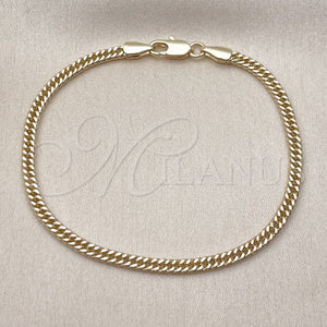 Pulsera Básica 03.213.0297.07 Oro Laminado, Pulido, Tono Dorado (03 MM Thickness, 7 Inches Length)
