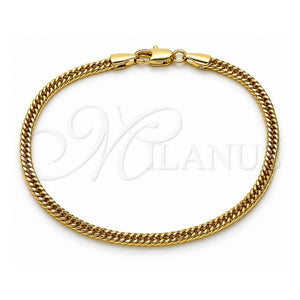 Pulsera Básica 03.213.0297.07 Oro Laminado, Pulido, Tono Dorado (03 MM Thickness, 7 Inches Length)