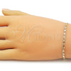 Pulsera Básica 04.213.0243.07 Oro Laminado, Diseño de Mariner, Diamantado, Tono Dorado (03 MM Thickness, 8 Inches Length)