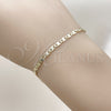 Pulsera Básica 04.213.0243.07 Oro Laminado, Diseño de Mariner, Diamantado, Tono Dorado (03 MM Thickness, 8 Inches Length)