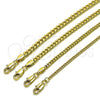 Pulsera Básica 04.213.0157.07 Oro Laminado, Diseño de Miami Cubana, Pulido, Tono Dorado (Thickness, 7 Inches Length)