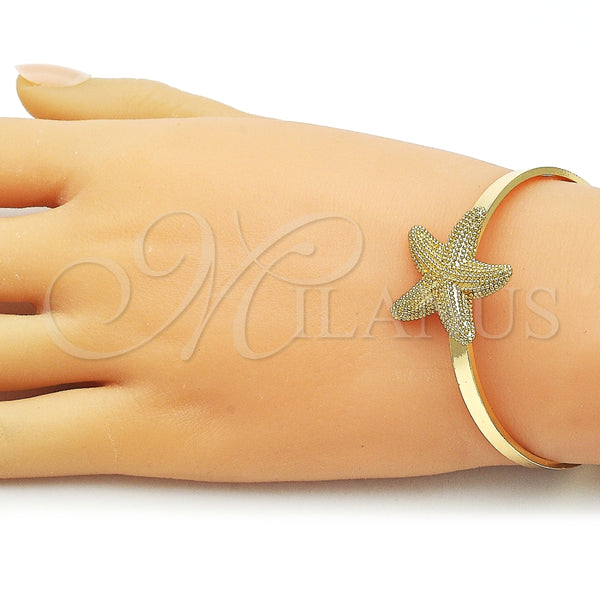 Aro Individual 07.282.0047 Oro Laminado, Diseño de Estrella, Mate, Tono Dorado (04 MM Thickness, One size fits all)