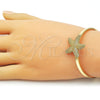 Aro Individual 07.282.0047 Oro Laminado, Diseño de Estrella, Mate, Tono Dorado (04 MM Thickness, One size fits all)