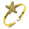 Aro Individual 07.282.0047 Oro Laminado, Diseño de Estrella, Mate, Tono Dorado (04 MM Thickness, One size fits all)