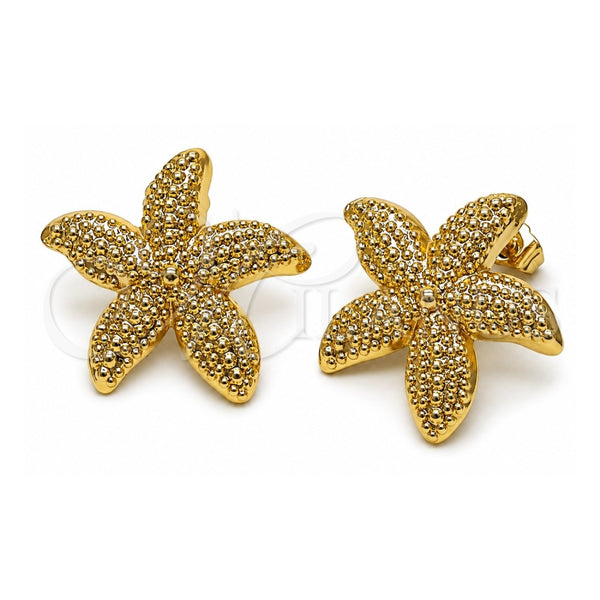 Arete Dormilona 02.282.0065 Oro Laminado, Diseño de Estrella, Pulido, Tono Dorado