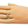 Anillo Elegante 01.341.0173 Oro Laminado, Diseño de Estrella, Pulido, Tono Dorado (Talla Unica)