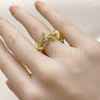 Anillo Elegante 01.341.0173 Oro Laminado, Diseño de Estrella, Pulido, Tono Dorado (Talla Unica)