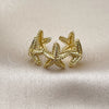 Anillo Elegante 01.341.0173 Oro Laminado, Diseño de Estrella, Pulido, Tono Dorado (Talla Unica)