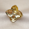 Anillo Elegante 01.213.0068 Oro Laminado, Diseño de Flor, Diamantado, Tono Dorado (One size fits all)