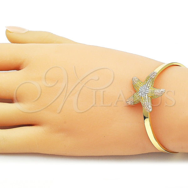 Aro Individual 07.282.0047.1 Oro Laminado, Diseño de Estrella, Mate, Tres Tonos (04 MM Thickness, One size fits all)