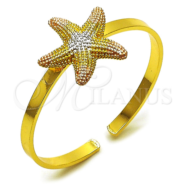Aro Individual 07.282.0047.1 Oro Laminado, Diseño de Estrella, Mate, Tres Tonos (04 MM Thickness, One size fits all)