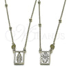 Collares con Dije 04.253.0033.26 Oro Laminado, Diseño de Medalla Milagrosa y Cruz, Pulido, Tono Dorado (03 MM Thickness, 26 Inches Length)