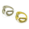 Anillo Multi Piedra 01.266.0063 Oro Laminado, Diseño de Baguette y Gota, con Zirconia Cubica Blanca, Pulido, Tono Dorado (Talla Unica)