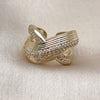 Anillo Multi Piedra 01.266.0068 Oro Laminado, Diseño de Torcido, con Blanca Zirconia Cubica and Blanca Micro Pave, Diamantado, Tono Dorado (One size fits all)