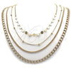 Gargantilla Elegante 04.437.0001.24 Acero Inoxidable, Diseño de Miami Cubana, Pulido, Tono Dorado (Thickness, 16 Inches Length)