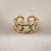 Anillo Elegante 01.310.0036 Oro Laminado, Diseño de Miami Cubana, Pulido, Tono Dorado (One size fits all)