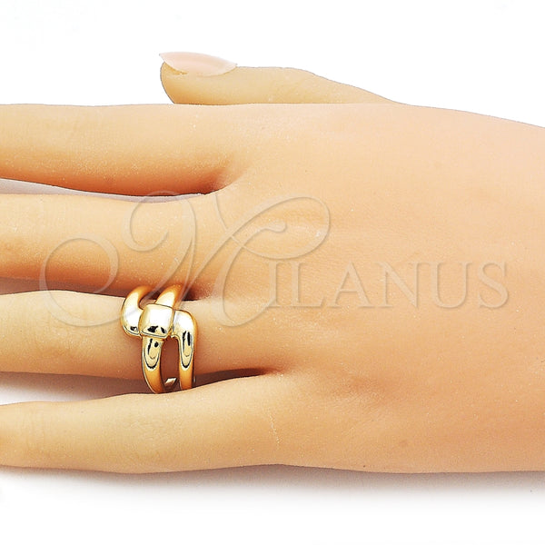 Anillo Elegante 01.310.0037 Oro Laminado, Pulido, Tono Dorado (One size fits all)