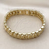 Pulsera Solida 03.213.0377.08 Oro Laminado, Mate, Tono Dorado (12 MM Thickness, 8 Inches Length)